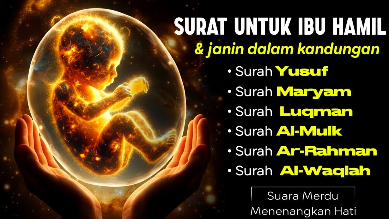 Murottal Ibu Hamil agar Janin Sehat – Bacaan Merdu Penyejuk Hati dan Pikiran.Reciter By Alaa Aqell