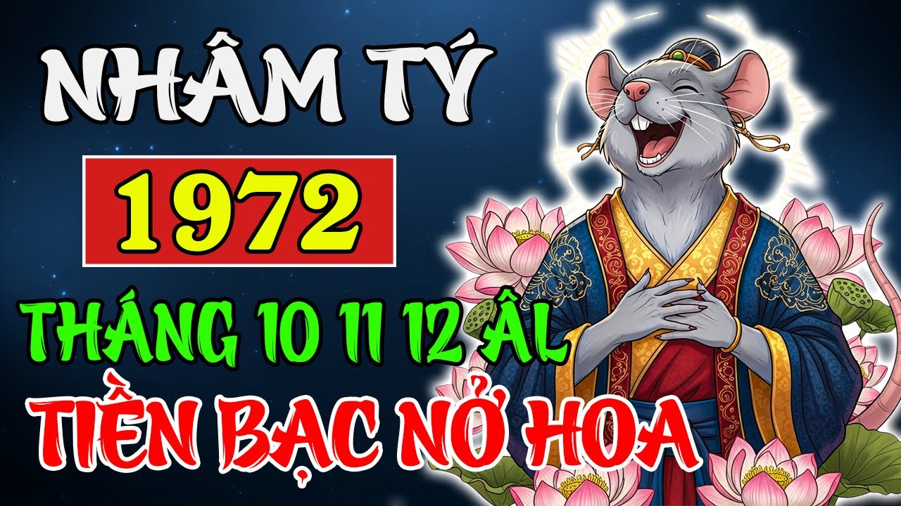 Tuổi Nhâm Tý 1972 Cuối Năm 2025 | Vận Khí Đại Vượng, Gia Đạo An Khang Ba Tháng Liền!