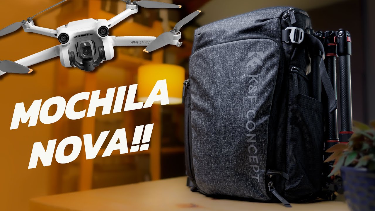 DRONES: minha MOCHILA p/ CÂMERAS, DRONES E ACESSÓRIOS | K&F Concept Alpha 25L | Melhor opção?