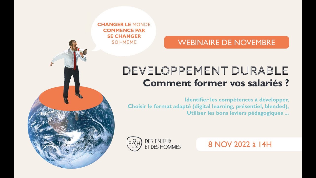 Webinaire - Former ses salariés aux sujets du Développement Durable