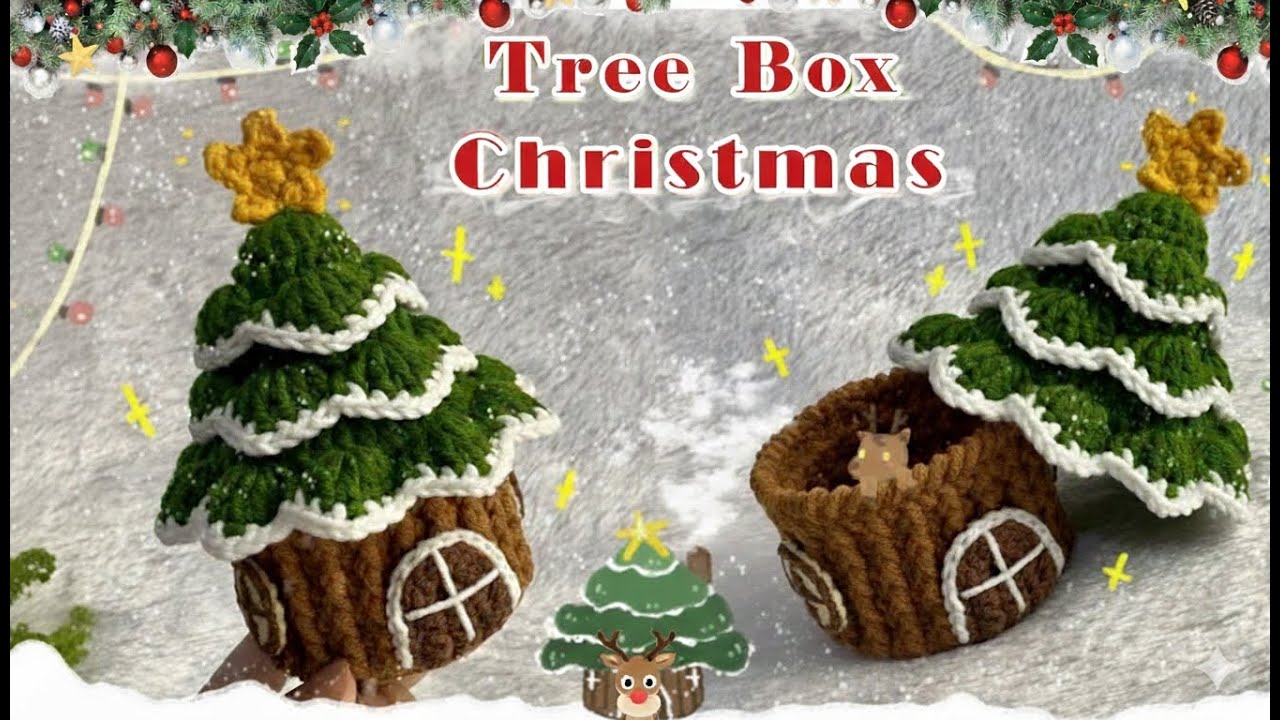 CROCHET CHRISTMAS 🎄 Crochet Christmas Tree House Ornaments 🌲