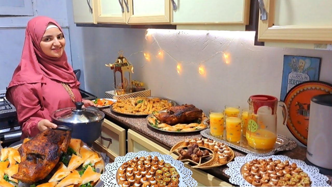 عزومه اول يوم رمضان✨️بابسط طريقه يا رتني عملت كدا من زمان💪عرفته ان مراته مفيش زيها