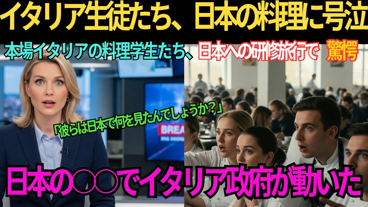 [海外の感動話]「お父さん、ごめんなさい…」イタリア・ミシュラン三つ星シェフの娘が日本の500円カレーで号泣！成田空港到着30分で父のレストランを否定した衝撃的な理由！料理学校23名全員が帰国拒否！