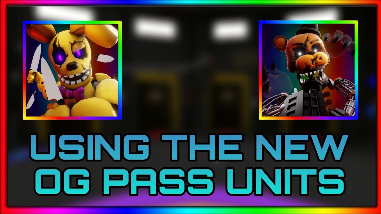 USING THE NEW OG PASS UNITS (fntd2)