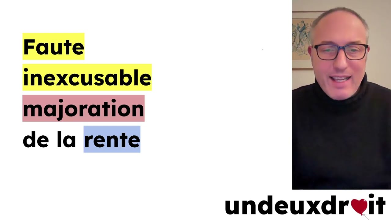 Faute inexcusable ➜ la majoration de la rente 🤔