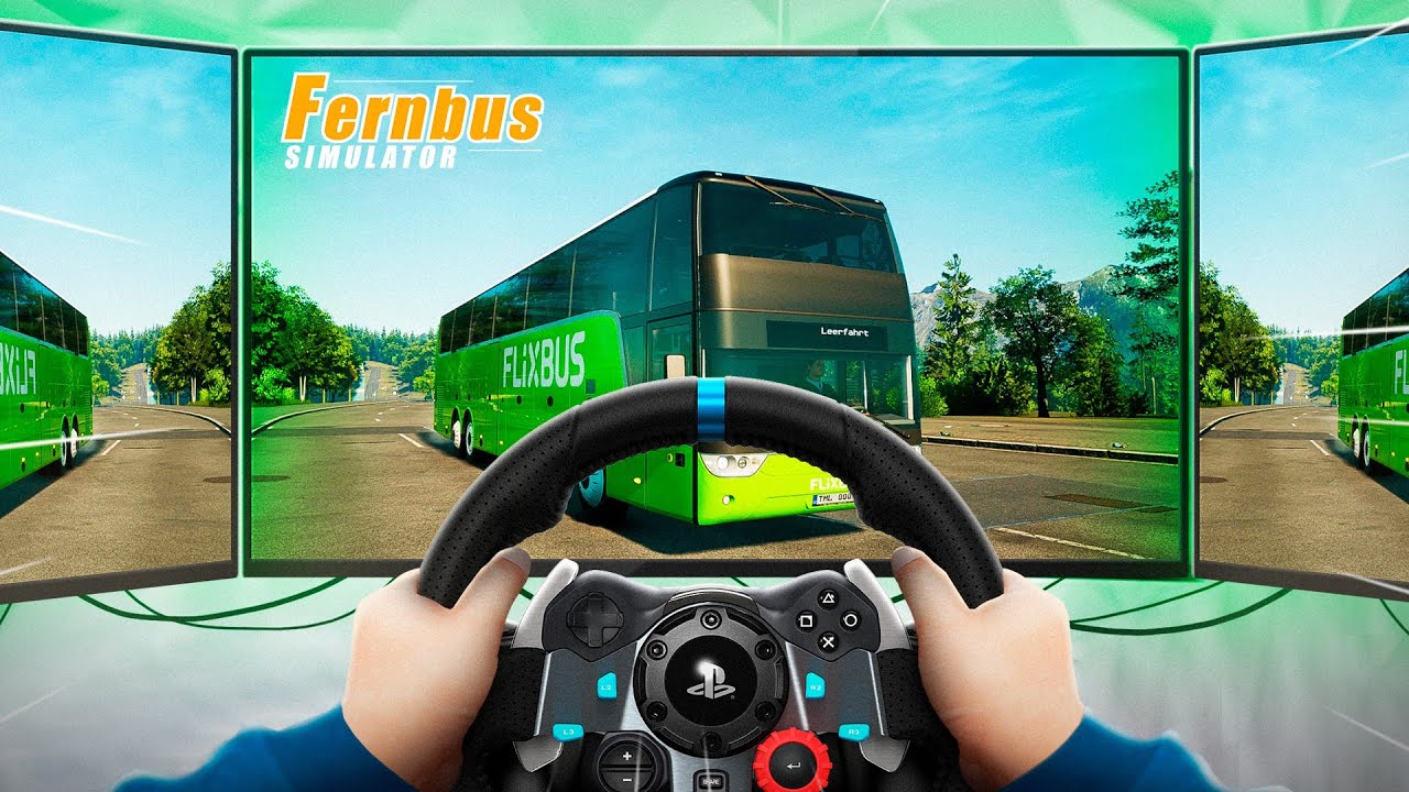 Mit Lenkrad den Flixbus fahren 😁 (Fernbus Simulator)