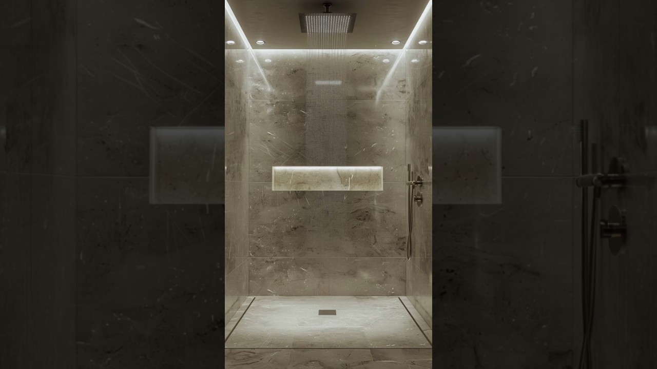 EVERY LUXURIOUS SHOWER MUST HAVE THIS - shower niche led light #interiors