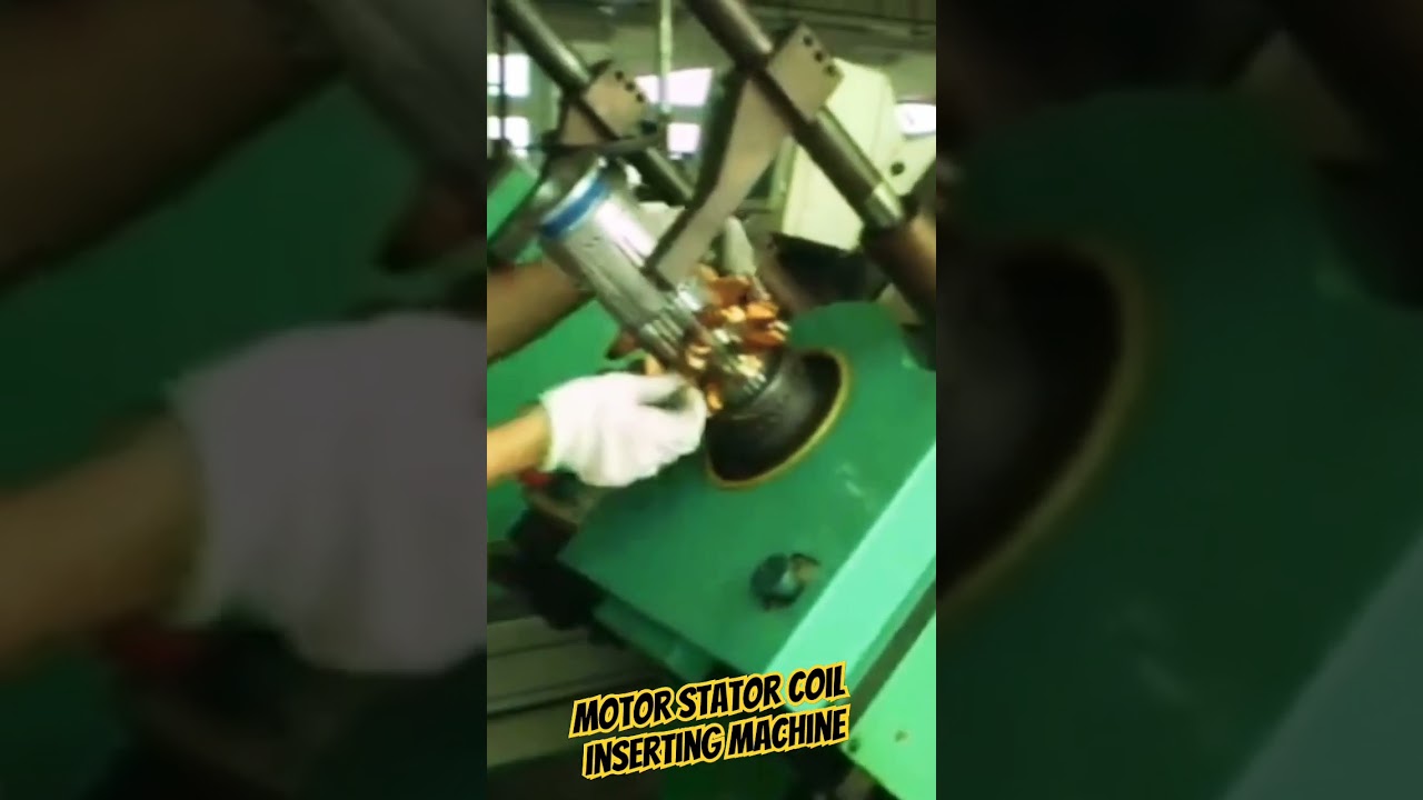 Motor Stator Coil Inserting Machine #automation #machine #shorts