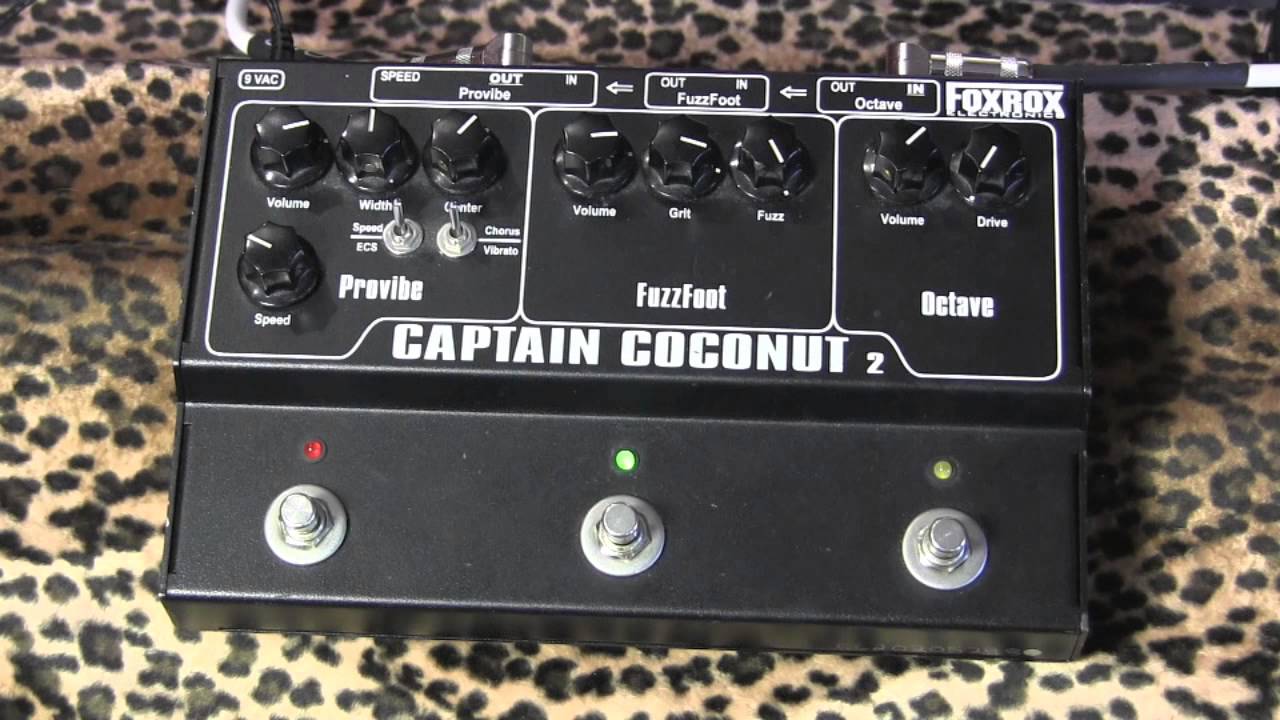 FOXROX Captain Coconut 2 Silicon Card pedal demo with Kingbee Tele & Mojotone modded Fender Blues Jr