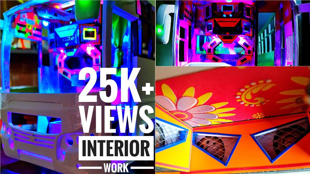 🚌TOURIST BUS MINIATURE💡ZEDON INTERIOR MAKING🔊 PART-2