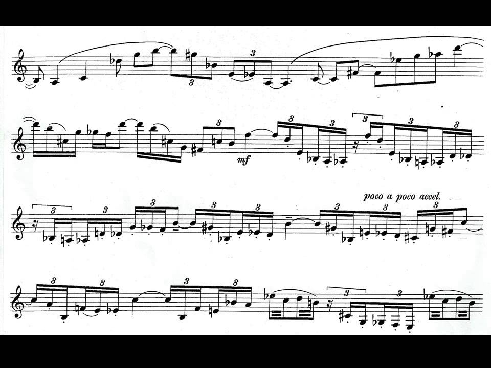 Penderecki. Prelude. Pieza  para clarinete solo. Partitura on line.