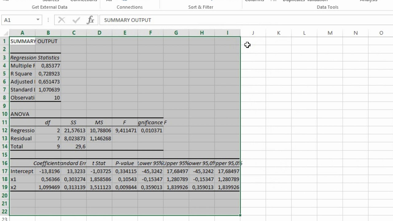 Tutorial Microsoft Excel: Analisis Regresi Linear Berganda