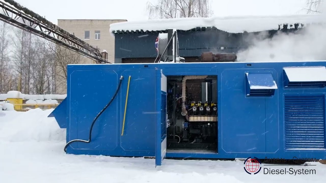 Испытание газопоршневой электростанции ГПЭС 350 кВт в контейнере, двигатель ЯМЗ-8503 (АГ-350 ЯМЗ)