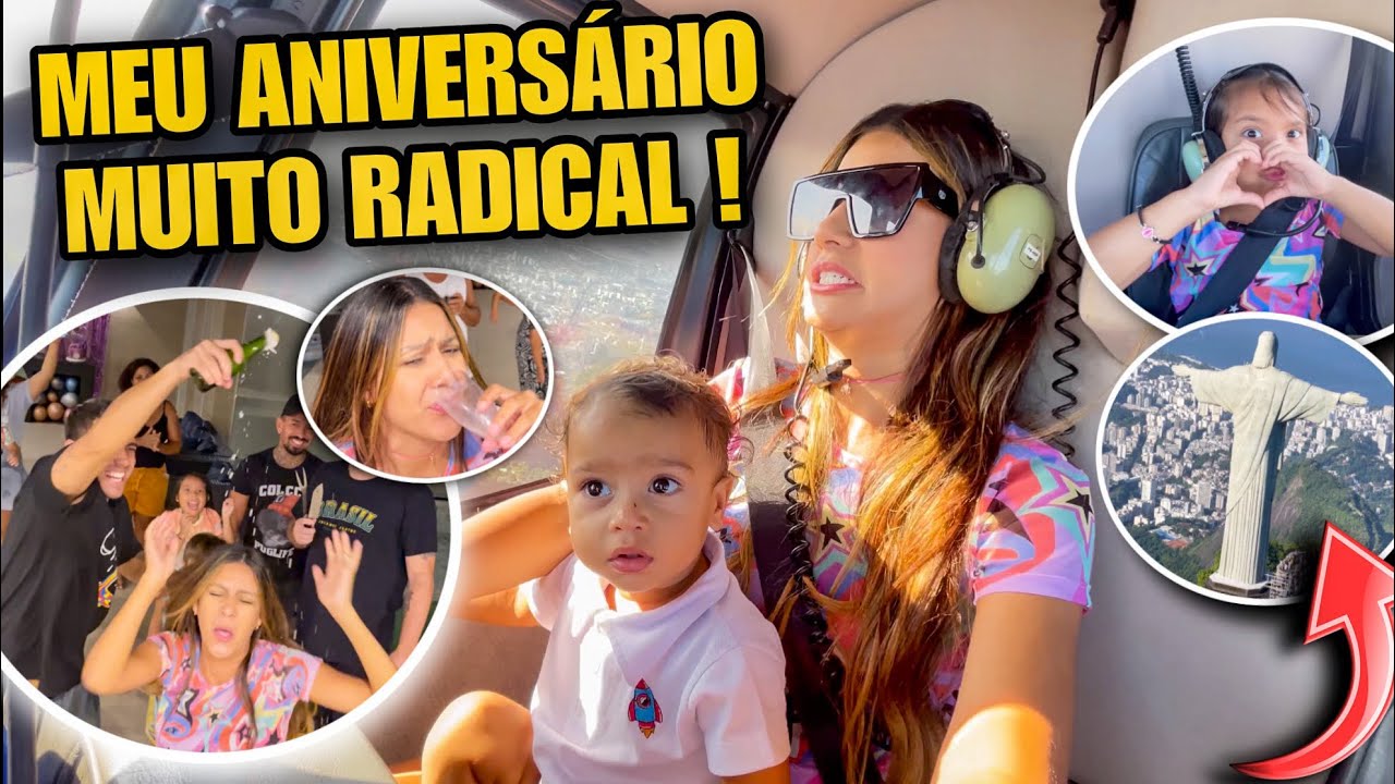 ANDAMOS DE HELICÓPTERO NO MEU ANIVERSÁRIO PELA PRIMEIRA VEZ!! 😱🎉🎂 *um dia inteiro comigo*