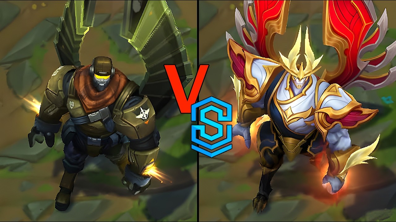 Commando Galio VS T1 Galio Skins Comparison