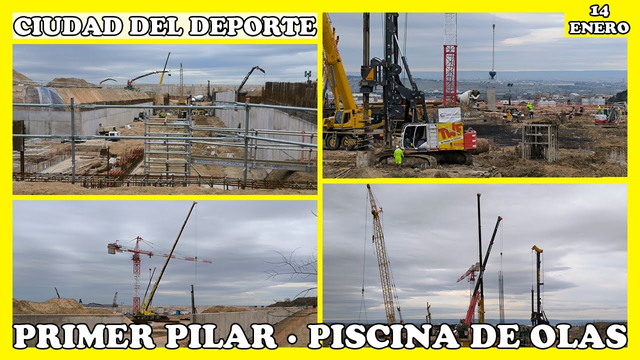 🚧 CIUDAD DEL DEPORTE: PRIMER PILAR DEL EDIFICIO DE SERVICIOS DE LA PISCINA DE OLAS | 14 ENERO 2026 🚧