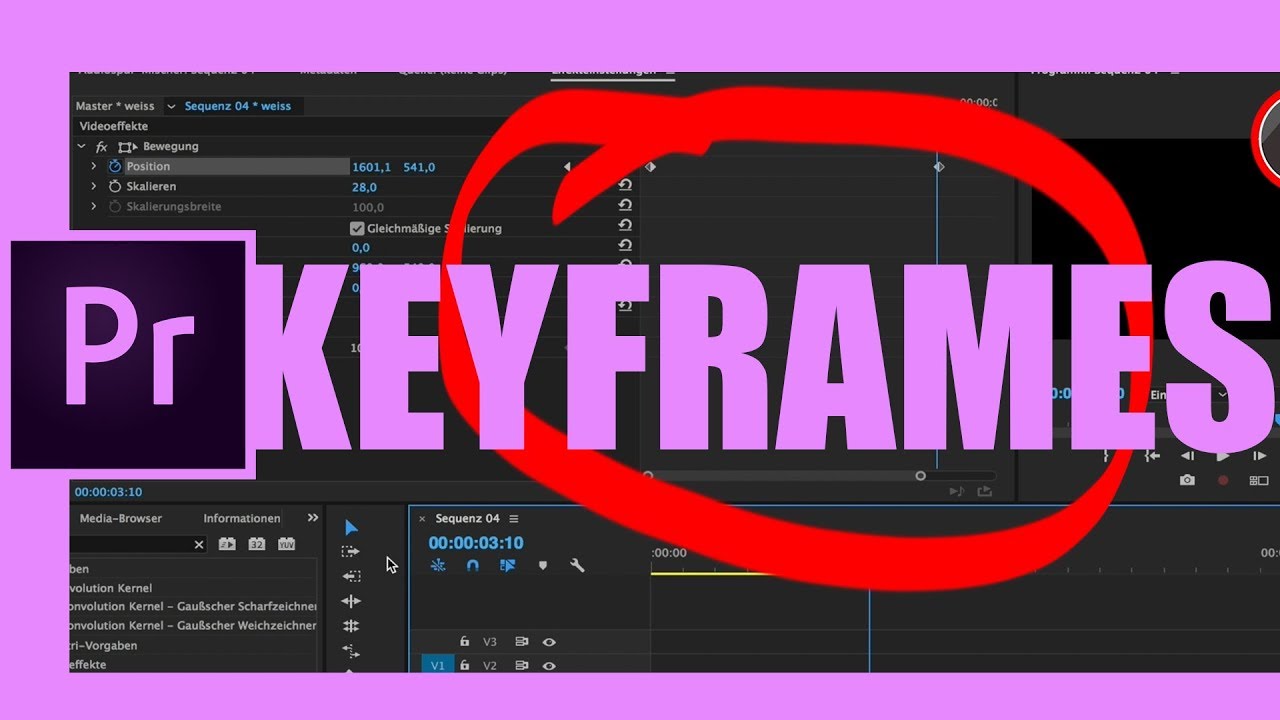 Arbeiten mit Keyframes