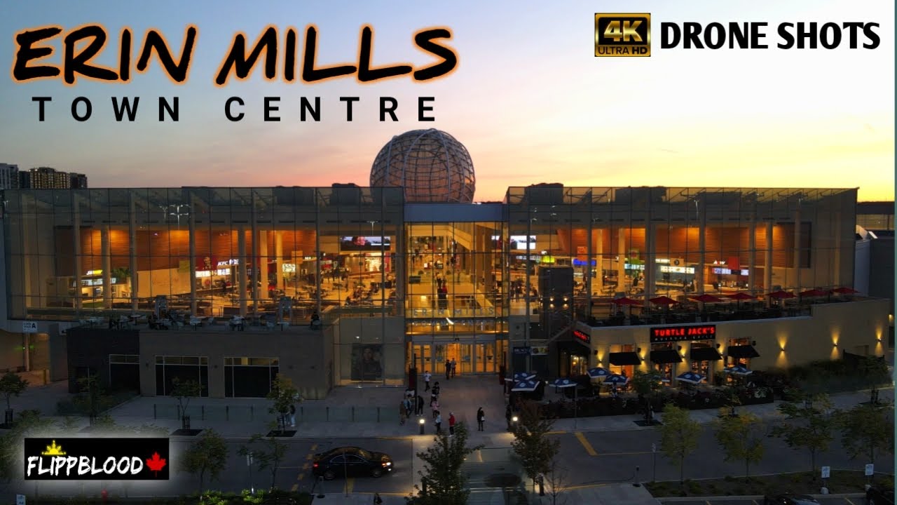 ERIN MILLS Town Centre Mississauga  //  Sunset Flight  //  4K Aerial View