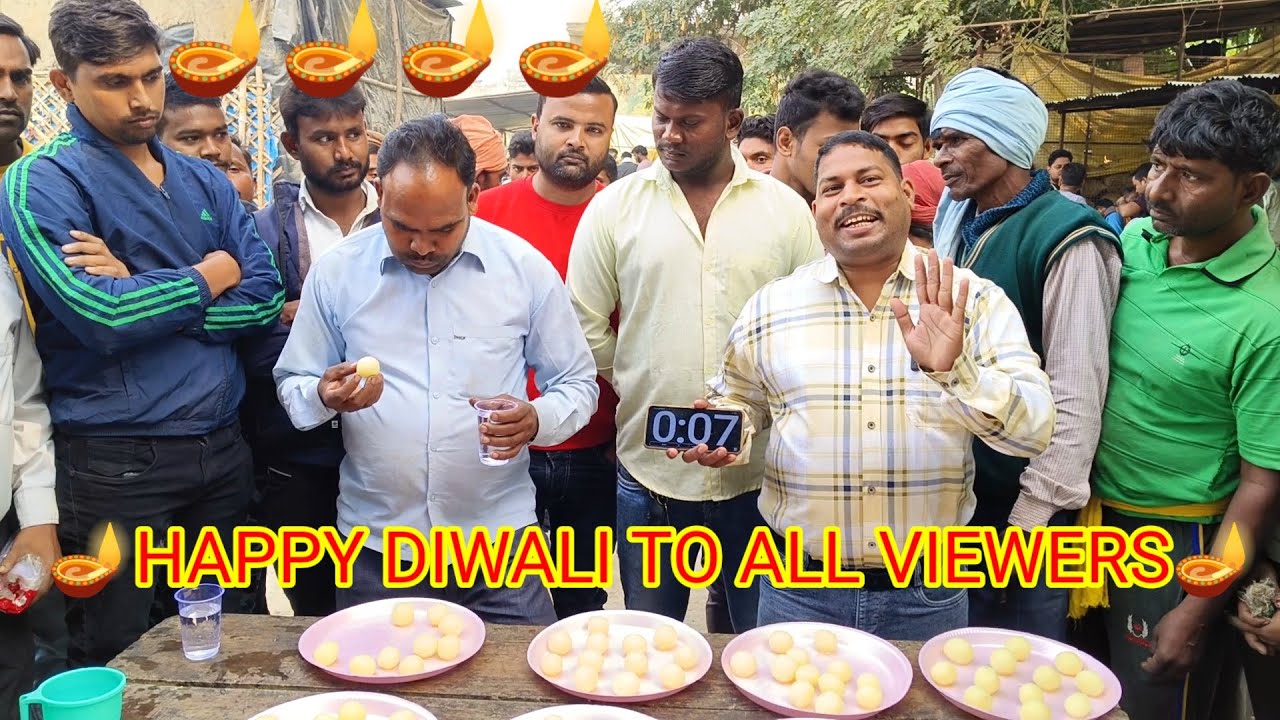 12 रसगुल्ले खाओ  ₹1100 ले जाओ। chhena rasgulla eating challenge. happy Diwali to viewers 🎇🎇🎇🪔🪔🪔🪔