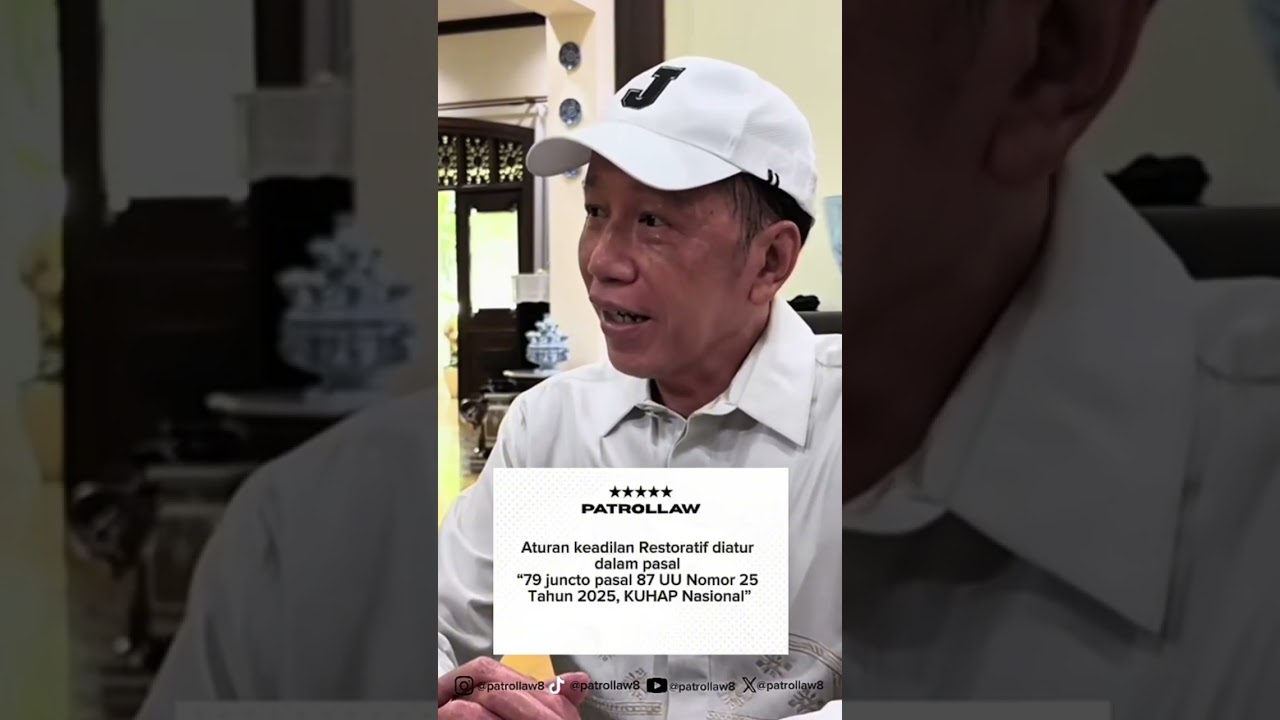 Jokowi: Ada kemungkinan Restorative Justice. (perkara Ijazah) 