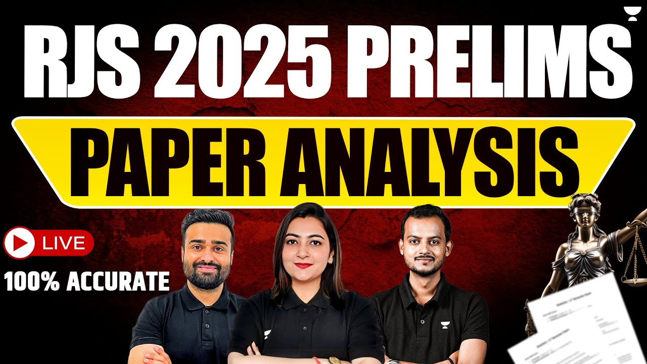 Rajasthan Judiciary 2025 Paper Analysis & Answer Key | RJS Prelims | Team Unacademy