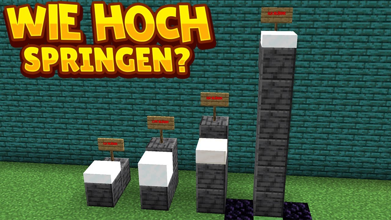 WIE HOCH kann man SPRINGEN in Minecraft? 🏃 #shorts