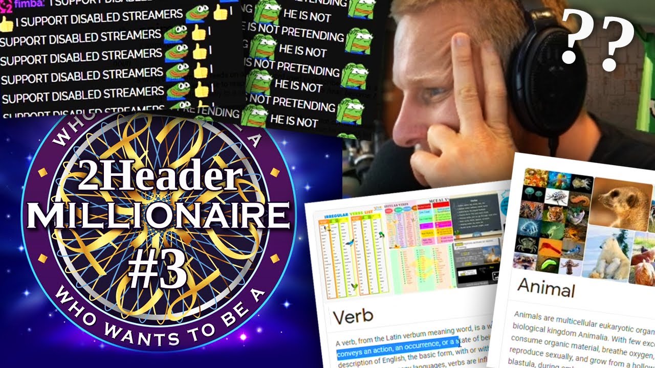 Quin69 - WHAT is an ANIMAL? WHAT is a VERB? What is life? | Who Wants To Be A Millionaire (#3)