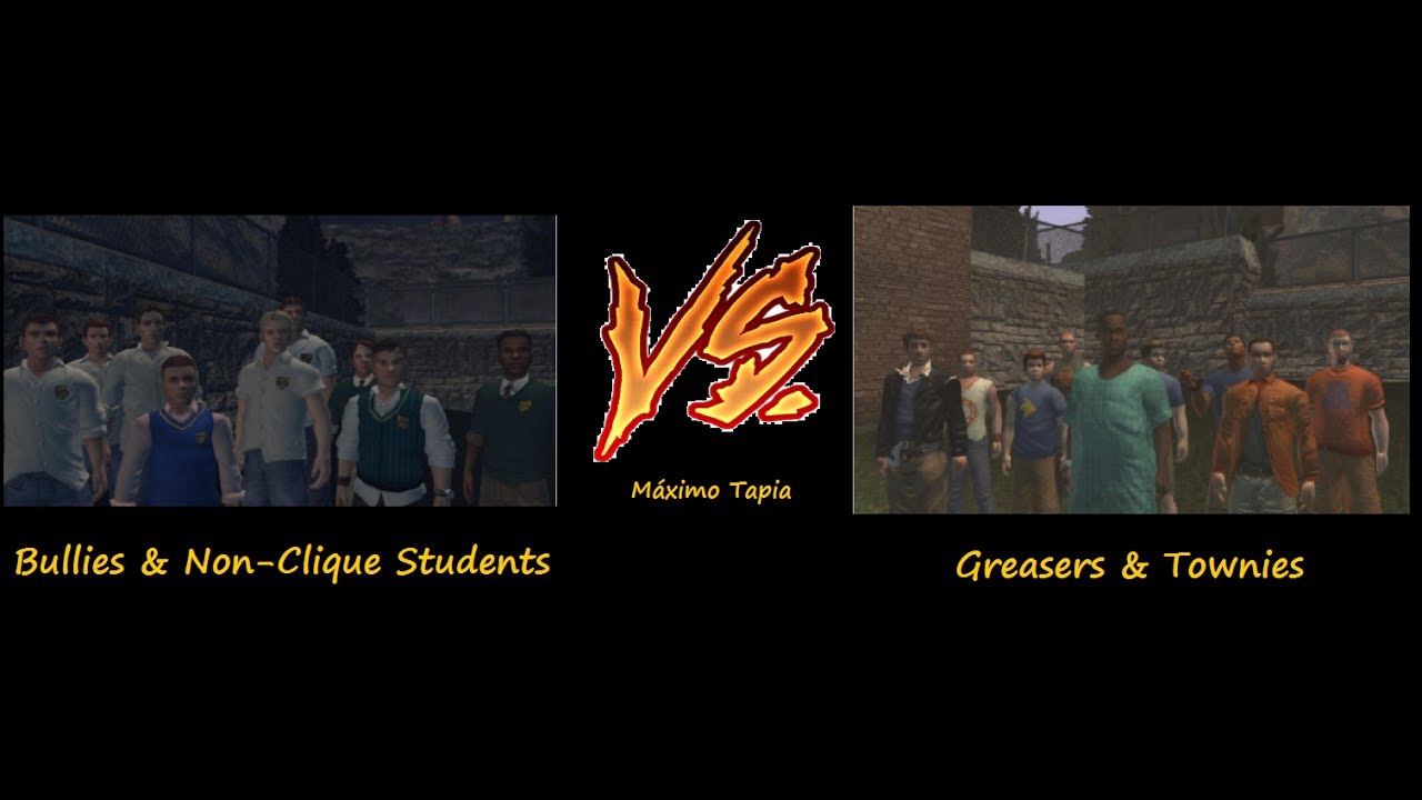 Bully SE: Bullies & Non-Clique vs Greasers & Townies (Mixed Team - Band Wars) (Full HD)