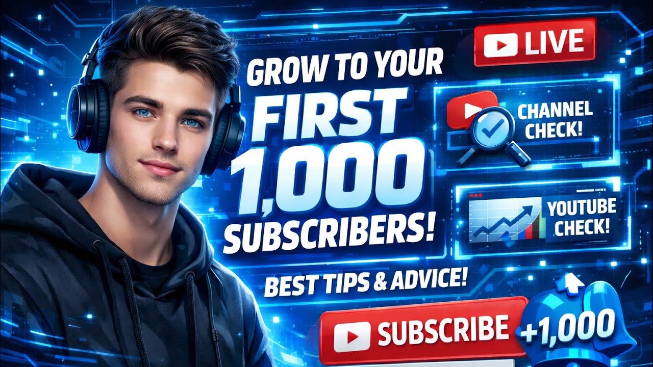 How to grow 1000+ Subs | grow your first channel | live channel checking