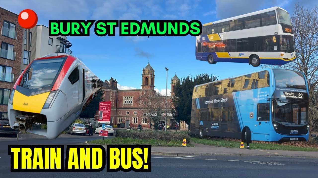 Going to BURY ST EDMUNDS by TRAIN!! | DAD AND SON  TRIP!! || #charlesbuses