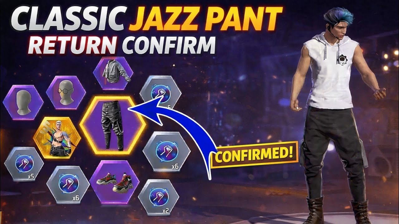 Classic Jazz Pant Return Date aayega? Free fire tare item