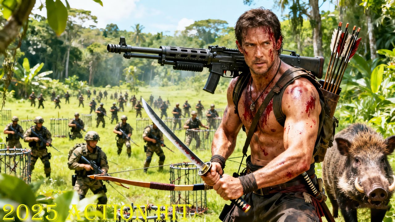 Action Hit! Enemy forces enter the jungle, only to encounter a hunter's vicious array of traps!