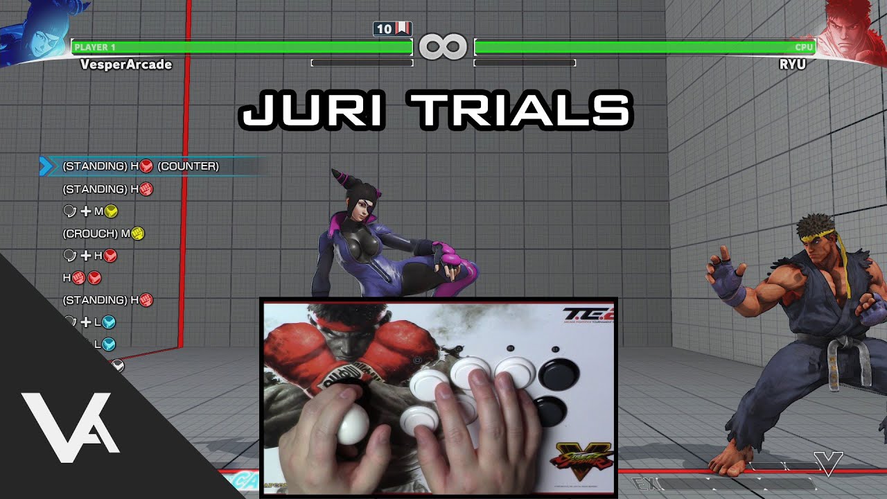Street Fighter V / 5 Trial Mode - Juri (1080p 60fps)