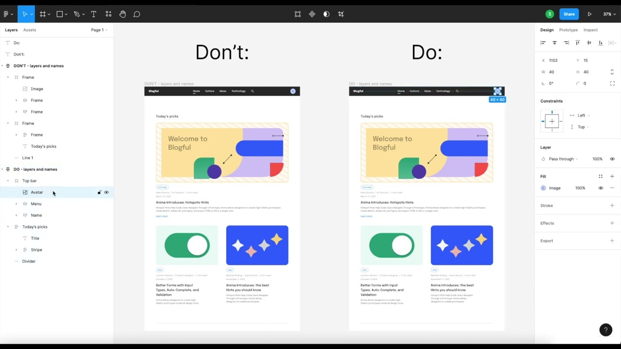 Figma Best Practices: Name Layers & Stay Organized