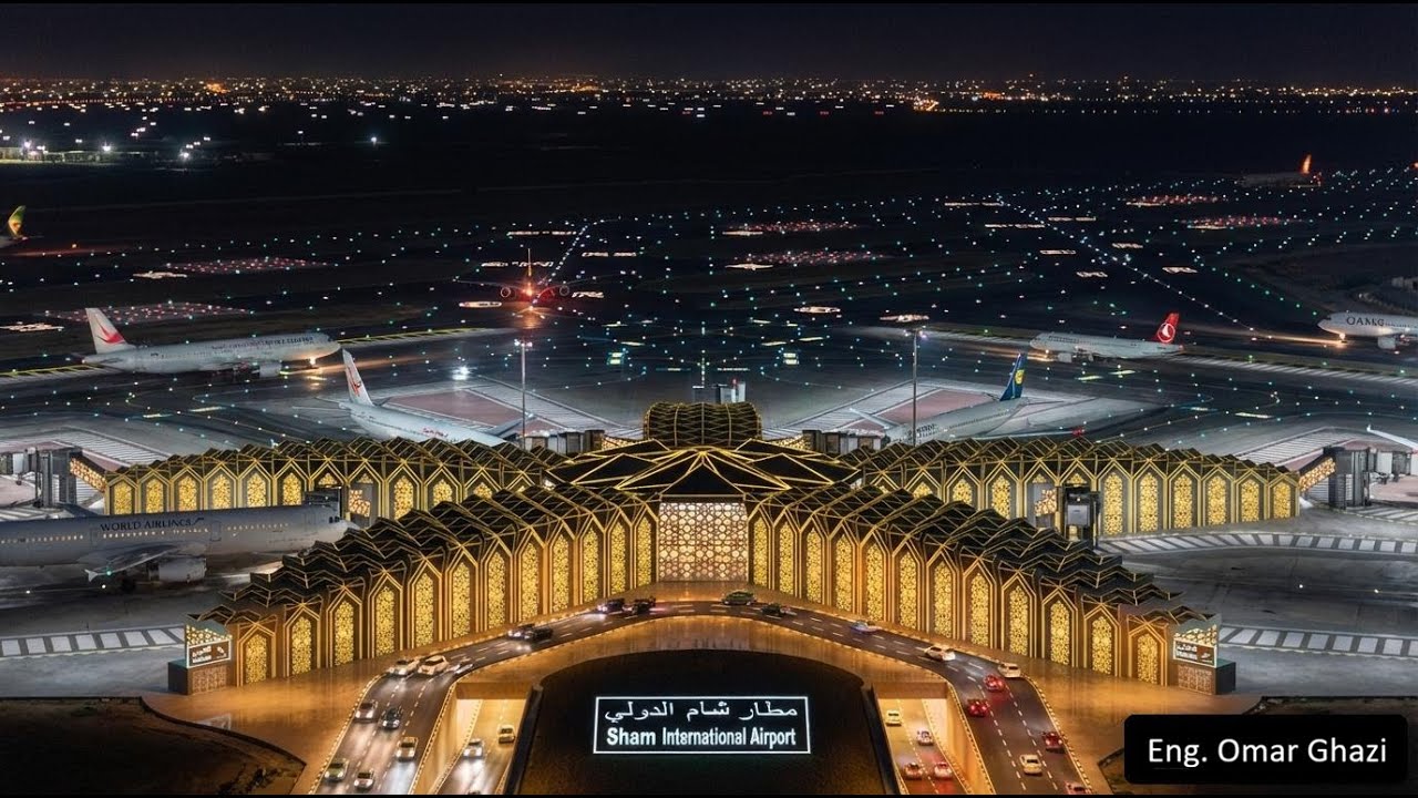 International Airport model. made using sketch up and lumion. مطار شام الدولي