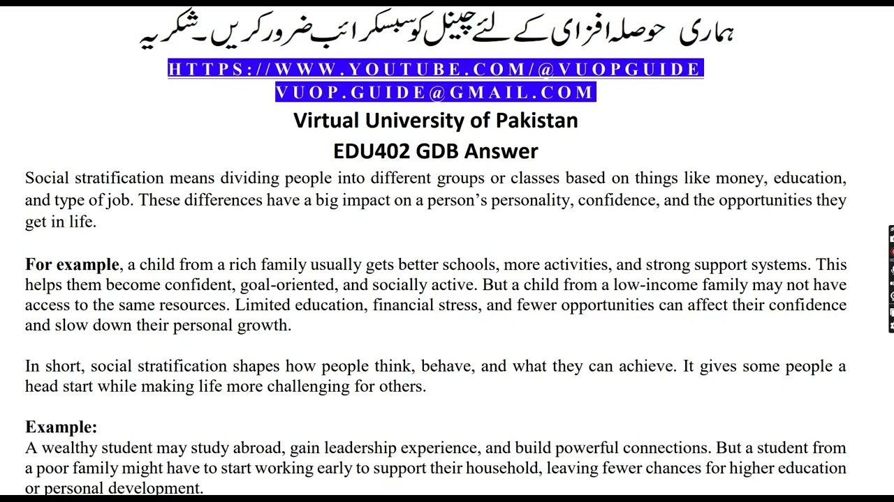 Virtual University EDU402 GDB Solution 2025 by Vuop.guide