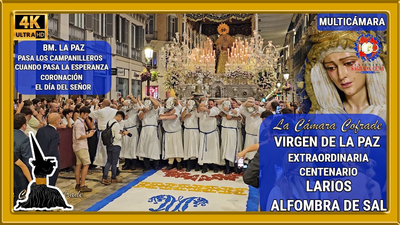 VIRGEN DE LA PAZ. SALIDA EXTRAORDINARIA CENTENARIO. LARIOS (COMPLETO). ALFOMBRA DE SAL (11/13)