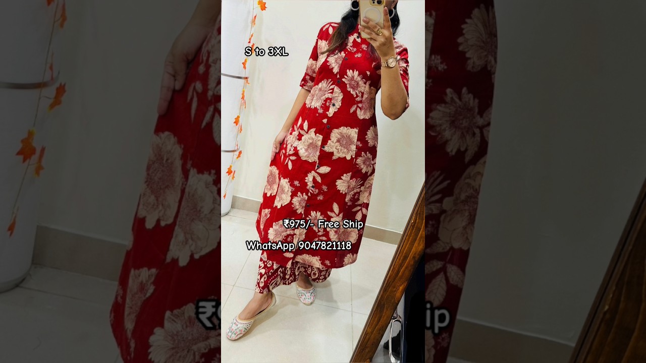 Premium Cotton Floral Print Designer Coord Sets #cotton #coordset #coordsetforwomen #coordsets
