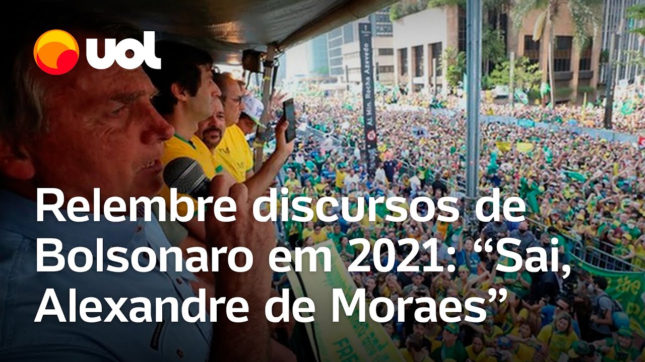 'Sai, Alexandre de Moraes': Relembre discursos de Bolsonaro em 2021 citado em julgamento no STF