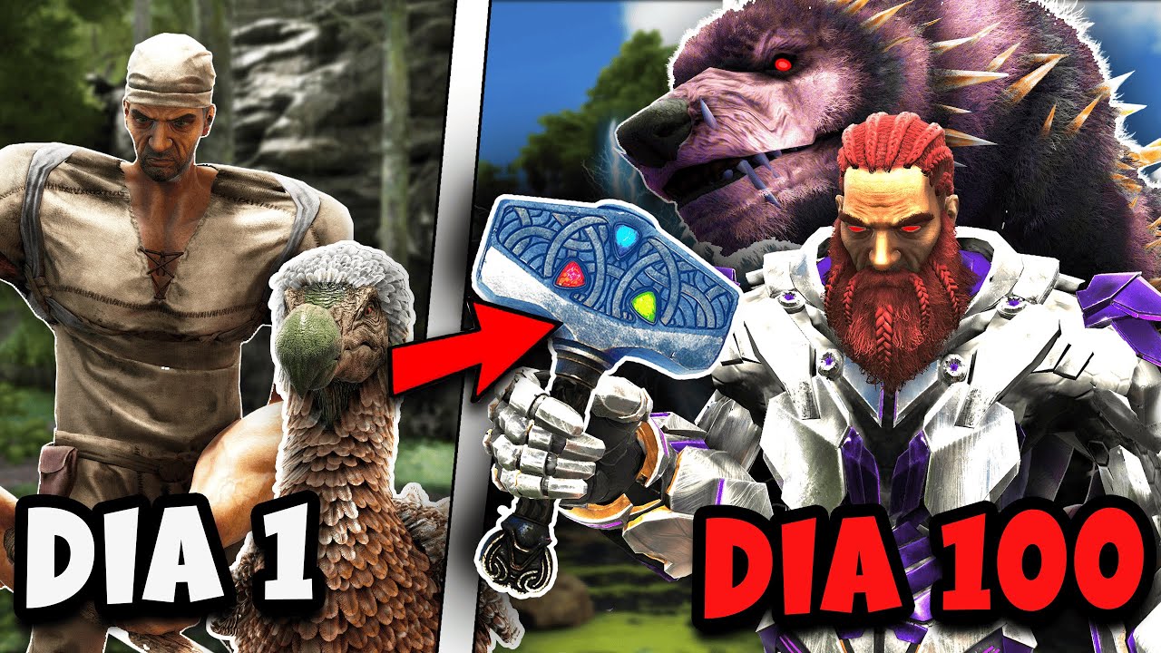 EU Zerei TODOS os MAPAS DO ARK em 100 DIAS! - O FILME