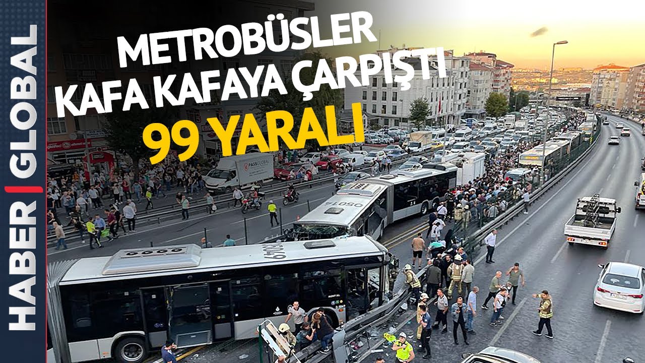 Avcılar'da 4 Metrobüs Çarpıştı 99 Kişi Yaralandı
