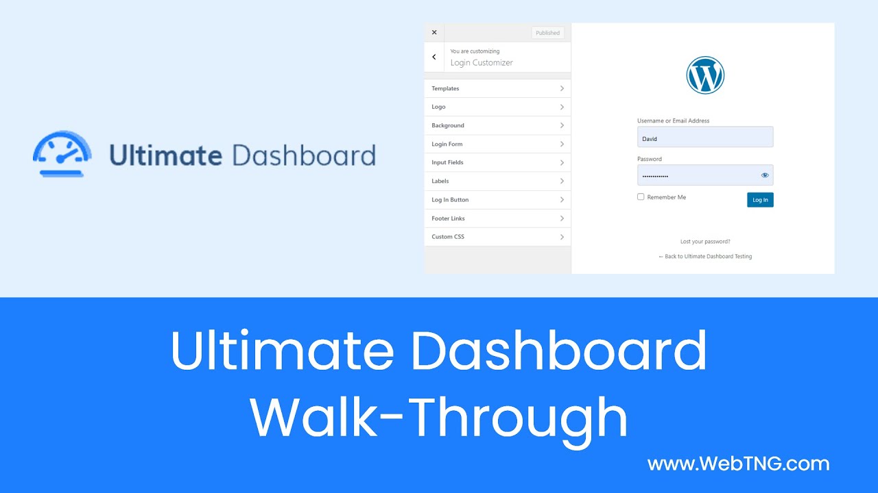 Ultimate Dashboard Pro Walk Through