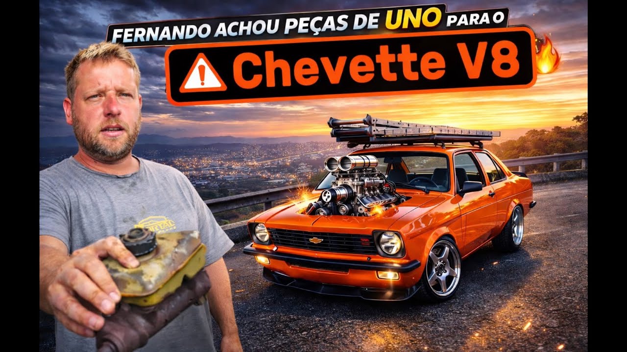 Peças de UNO no CHEVETTE V8😱😱 alguns Problemas..😬
