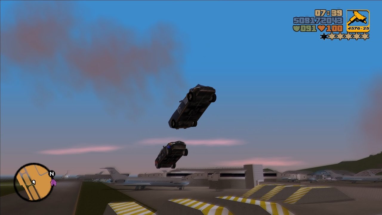 GTA 3 Francis International Airport Shootout + Epic 6 Star Wanted Level Escaped