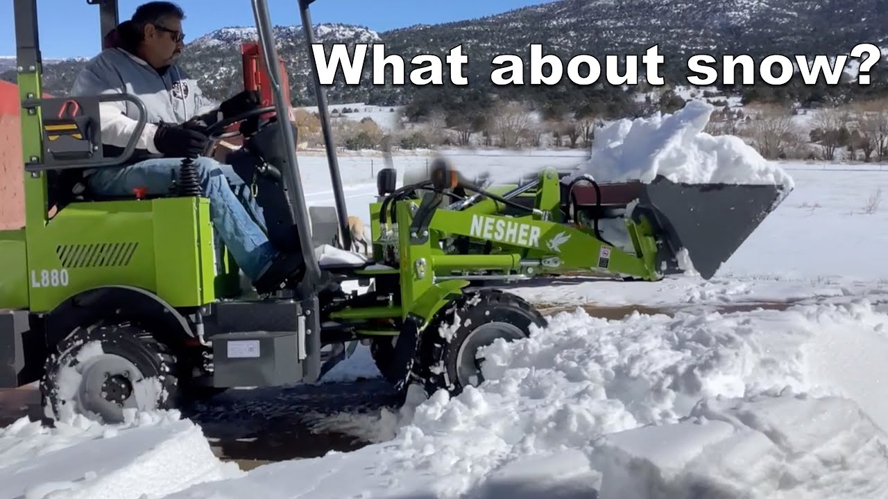 Can An ELECTRIC Loader Plow Snow? NESHER L880