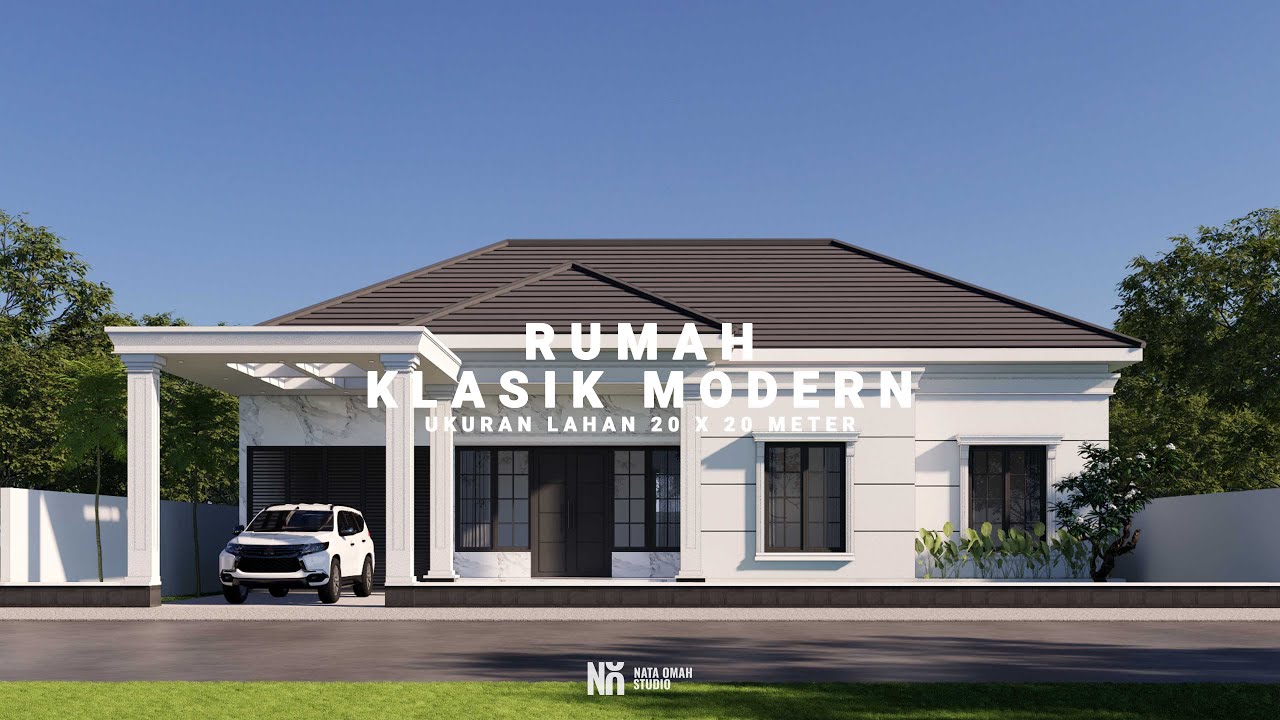 Desain Rumah Klasik Modern Di Lahan 20 x 20 Meter #desainrumahklasik #rumahklasikmodern