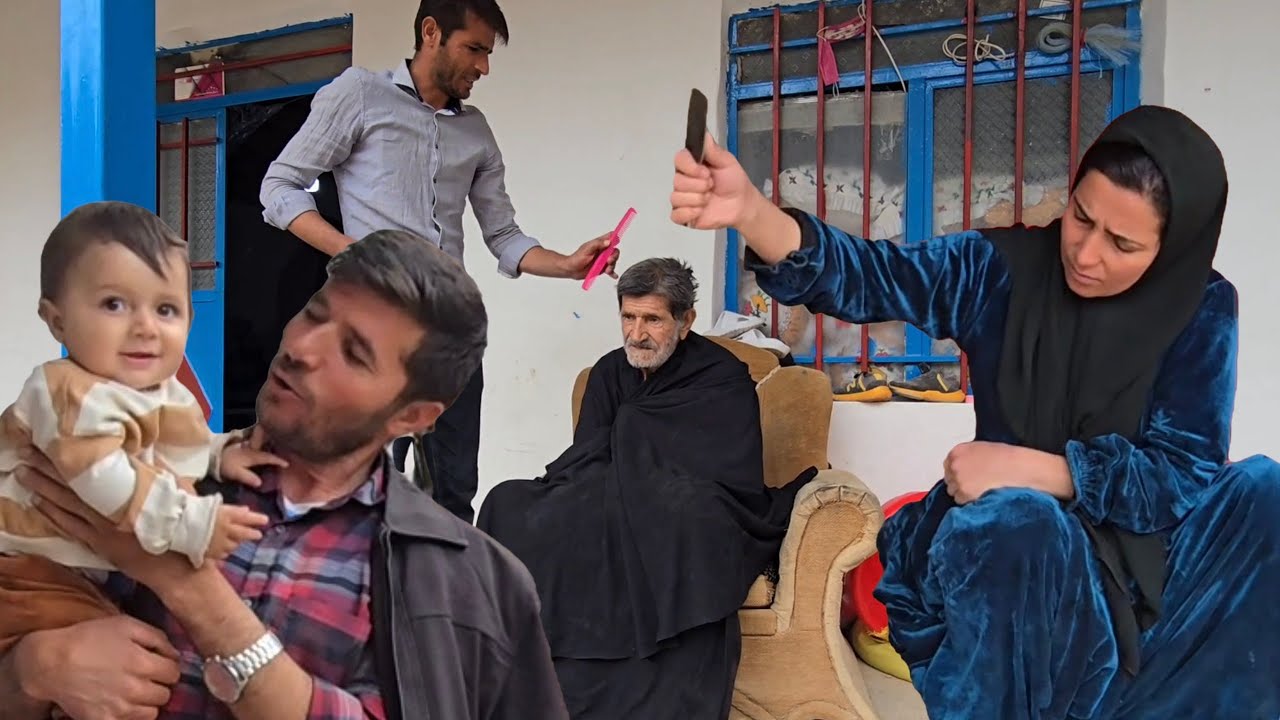 ✂️❤️ Babak cuts his father's hair and everyone is happy.