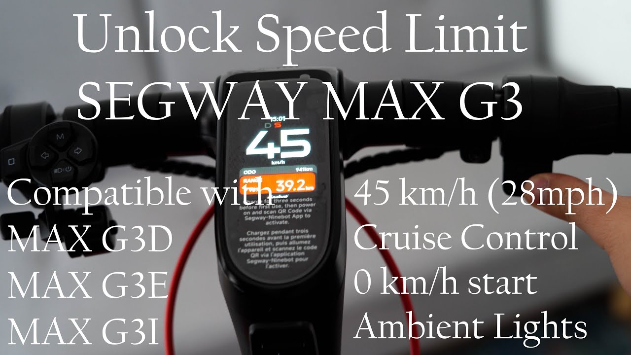 (English) UNLOCK speed limit SEGWAY MAX G3/ZT3 Pro