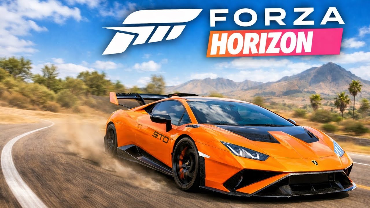 Driving my  Lamborghini Huracan STO in Forza horizon 5.