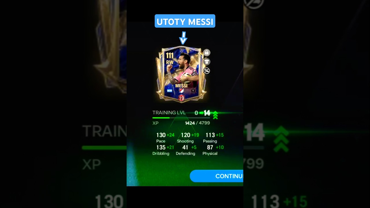 I Ranked Up Utoty Messi to 111 Ovr #fcmobile #Fifamobile #messi